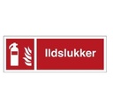 Sikkerhedsskilt - Ildslukker, 29,7x10,5 cm, vinyl, H434, (1 stk.)