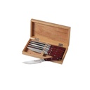 Steak knive, rustfristål, WOOD, SOLA, i trææske, 1 æske med 6 stk, (1 pakke)