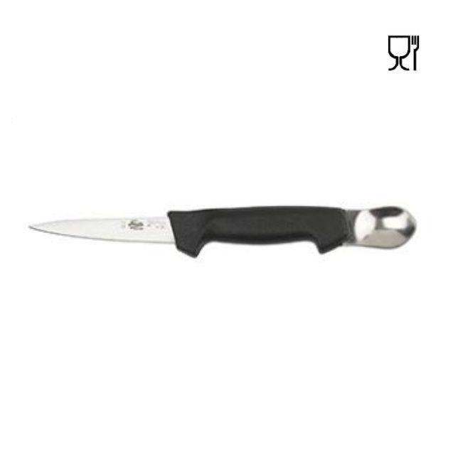 Rensekniv til fisk, Frosts, kniv/ske, 11,8 cm, medium, flex, sort, P-grip, (skaffevare), (1 stk.)