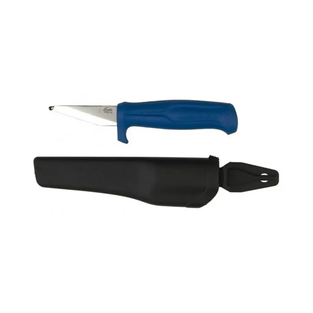 Rensekniv til fisk, Frosts, 5 cm, stiv, sort, P-grip, (1 stk.)