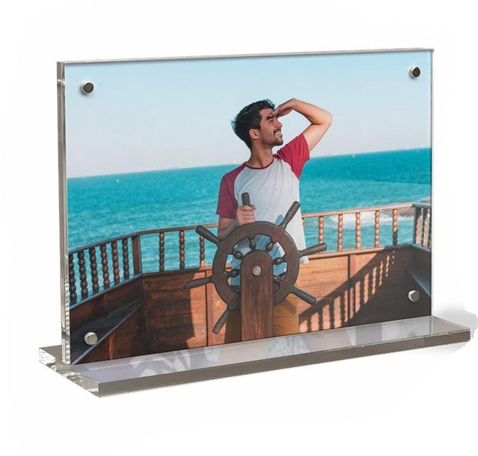 Akryldisplay, 15x20 cm, med magnetisk lukning, Peleman, (1 stk.)