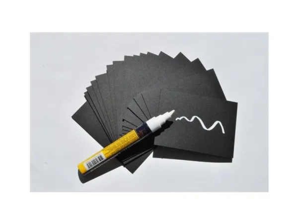 Kridttavler, A5 dobbeltsidede, sorte, Securit, (10 stk.)