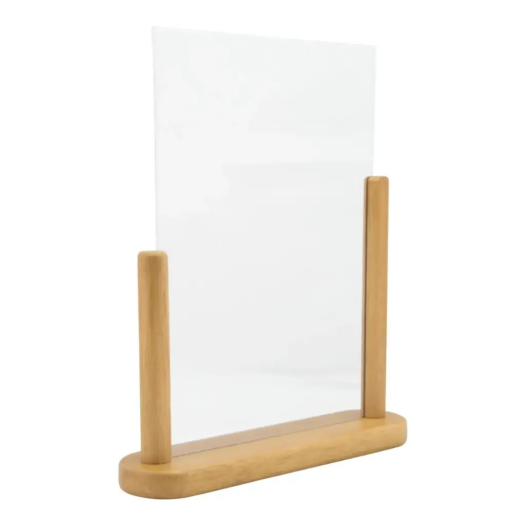[38463] Displayramme A4 i massivt teakfarvet træ, Securit, (1 stk.)
