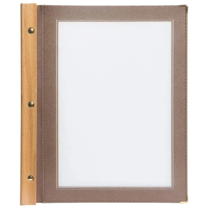 Menuramme, WOOD A4 i brunt, Securit, (5 stk.)