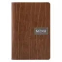 Menuomslag, A5 RUGA læder, brun, Securit, (1 stk.)