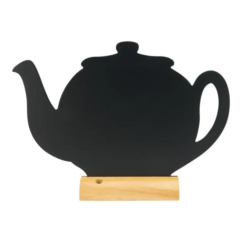 Bordskilt, TEAPOT silhuet i sort, Securit, (1 stk.)