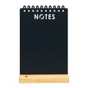 Bordskilt, NOTES, Securit Silhuette Wood, sort, (1 stk.)