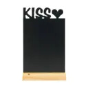 Bordskilt, KISS silhuet i sort, Securit, (1 stk.)
