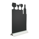 Bordskilt, COCKTAIL silhuet med alufod, Securit, (1 stk.)