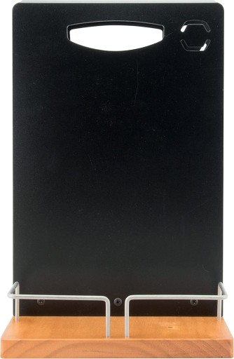 Bordstativ CADDY med tavle, metal og teaktræ, Securit, (1 stk.)