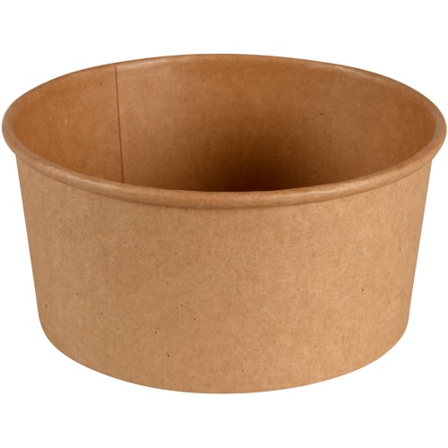 [10305] Salatskål, 750 ml, Ø14,6 cm, 6,9cm, brun, pap/PE, tilhørende 10306, GS-Basic, (500 stk.)