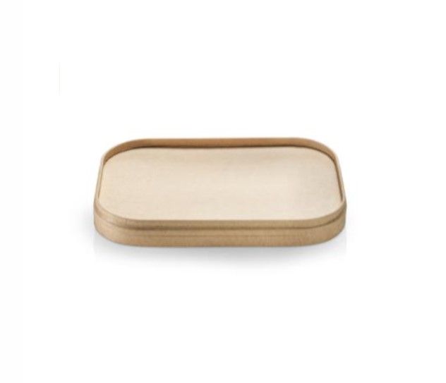 [11811] Låg til salatbakke, 17,3x12cm, fladt, brun, kraftkarton, m/PLA, tilhørende 10611 (300 stk)