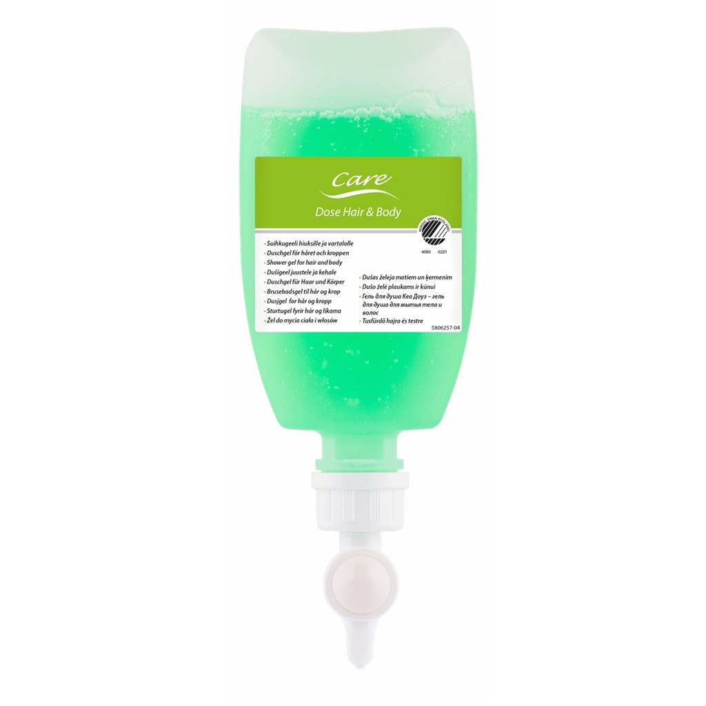 [38745] Hår- og kropssæbe, Kiilto Pro Care, 400 ml, svanemærket, (1 stk.)
