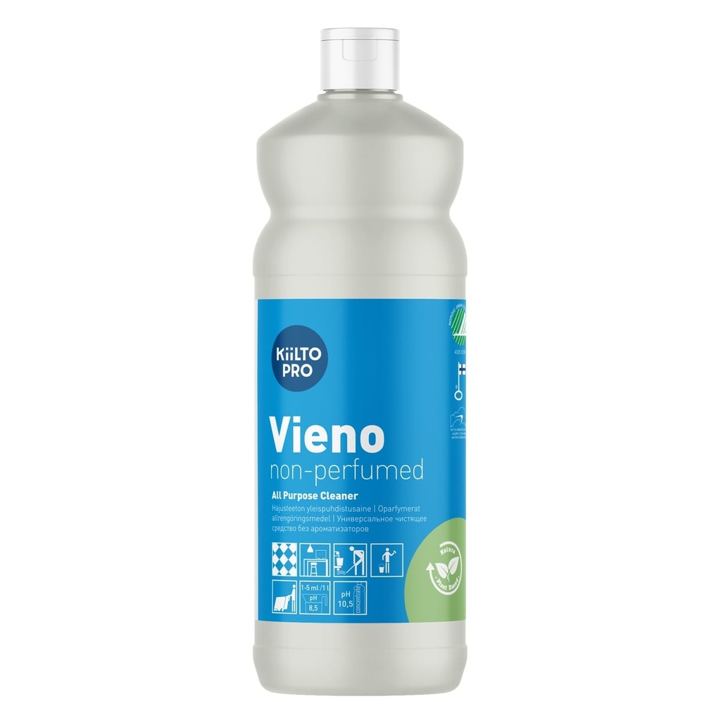 Universalrengøring, Kiilto Pro, Vieno, uden farve & parfume, 1L, svanemærket, (1 stk.)