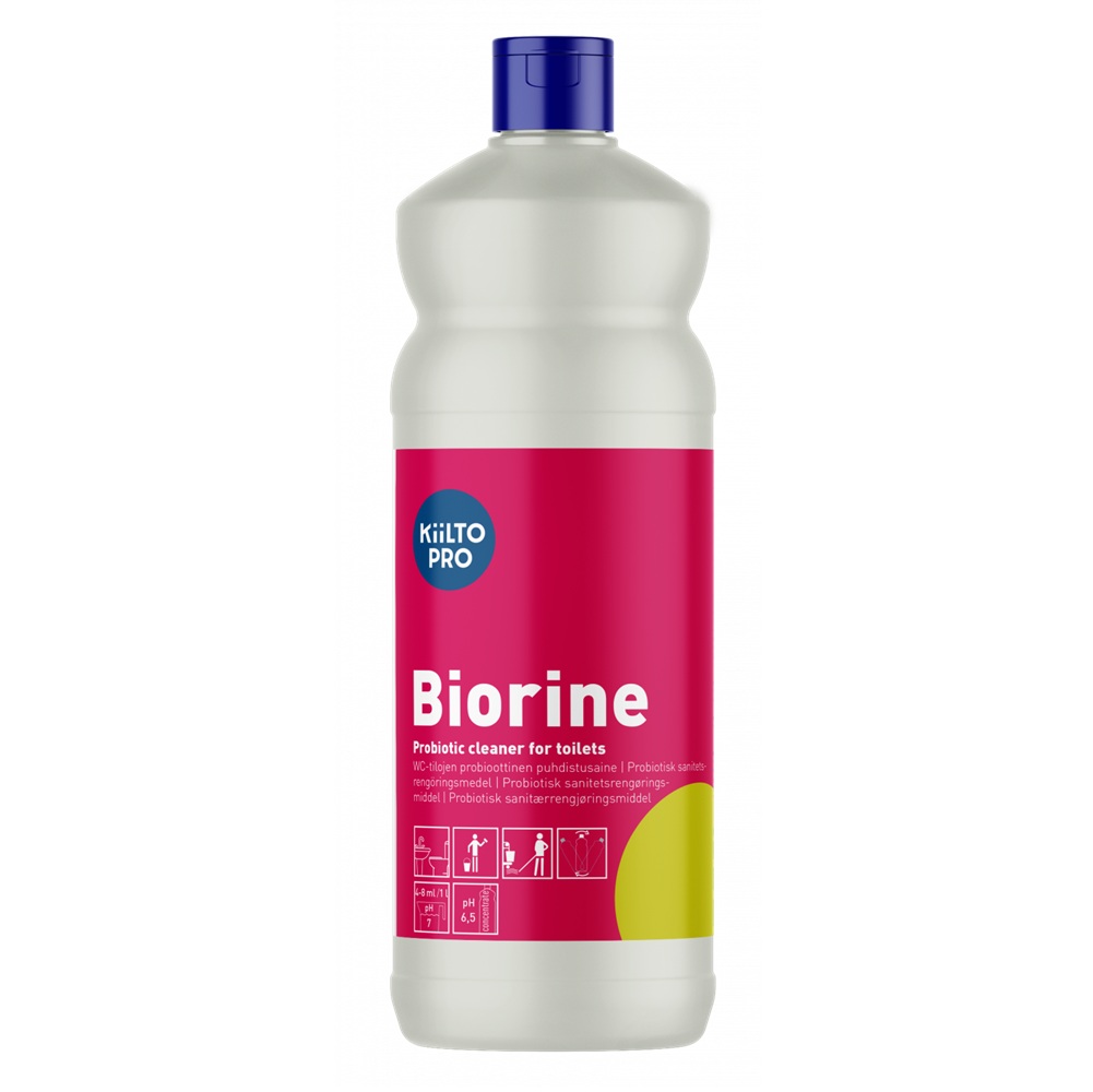 Probiotisk sanitetsrengøringsmiddel, Kiilto Pro, Biorine, 1L, (1 stk.)