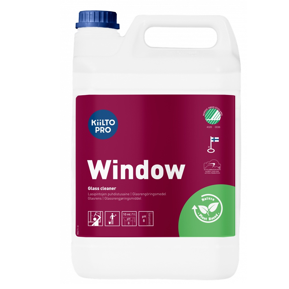 Glasrens, Kiilto Pro, Window, 5L, svanemærket, (1 stk.)