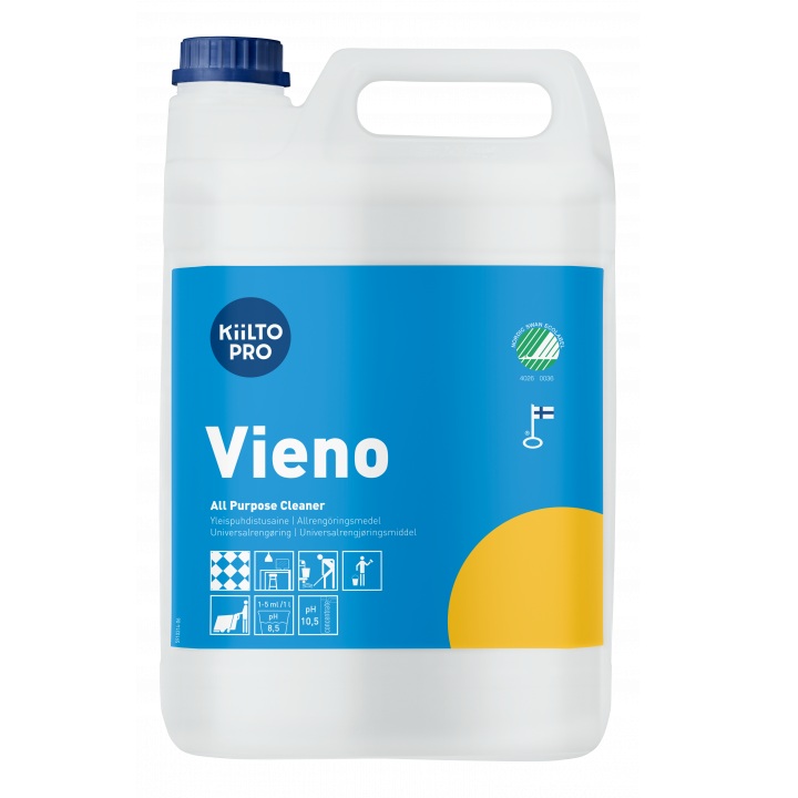 [38794] Universalrengøring, Kiilto Pro, Vieno, 5L, svanemærket, (1 stk.)