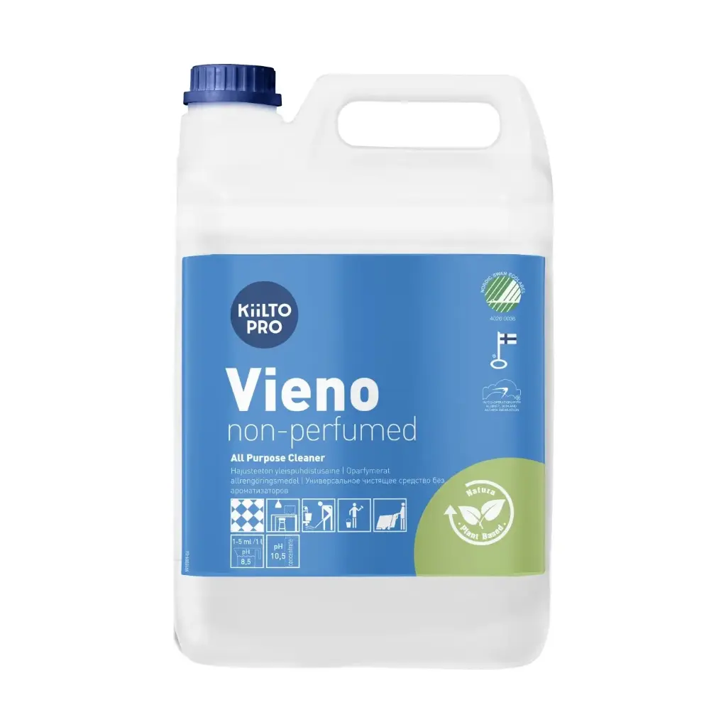 [38796] Universalrengøring, Kiilto Pro, Vieno, u/parfume, 5L, svanemærket, (1 stk.)