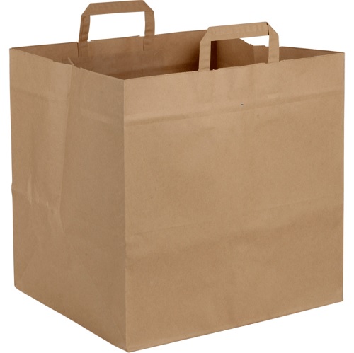 [10293] Brun papirspose med hank, 41 l, 36x31x36 cm, papir, (125 stk.)