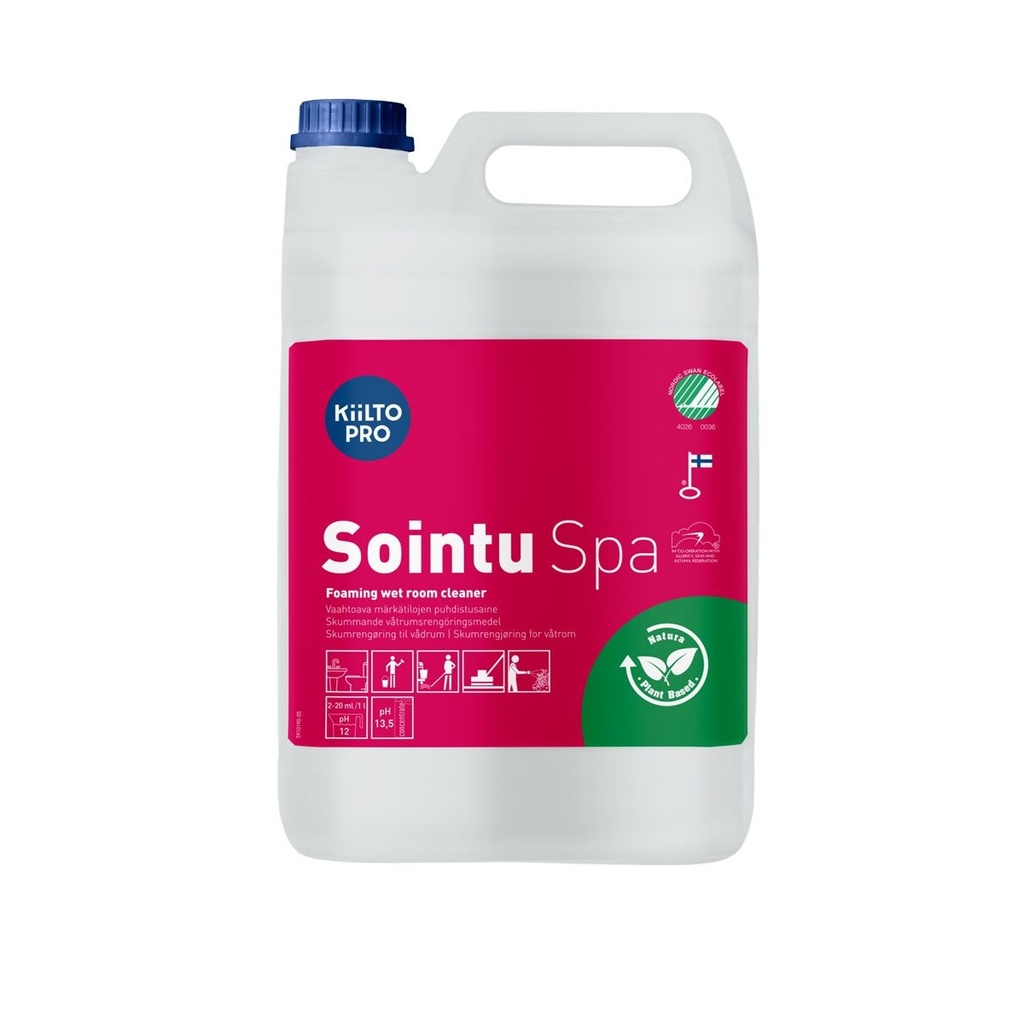 Sanitetsrens, Kiilto Pro, Sointu, Spa, 5L, svanemærket, (1 stk.)