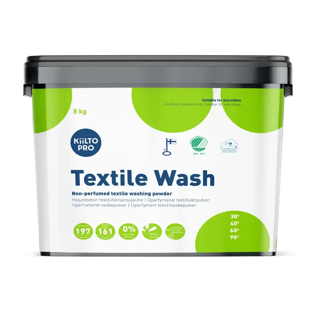 [38826] Vaskepulver, Kiilto Pro Textile Wash, svanemærket, (1 stk.)