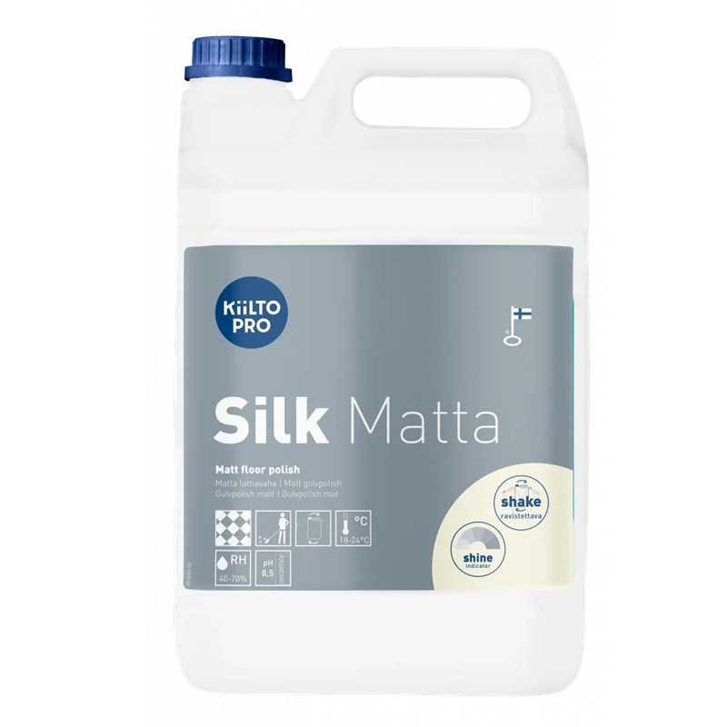 Mat & skridsikker gulvpolish, Kiilto Pro, Silk Matta, 5L, (1 stk.)