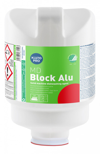 [38837] Maskinopvask, solid-system, Kiilto Pro, MD Block Alu, 4,95 kg, svanemærket, (1 stk.)