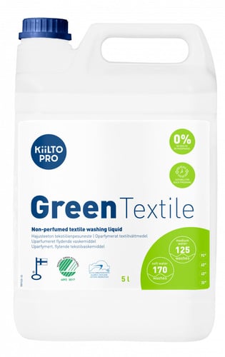 [38845] Flydende vaskemiddel, Kiilto Pro Green Liquid Textile Wash, 20 l, Svanemærket, (1 stk.)