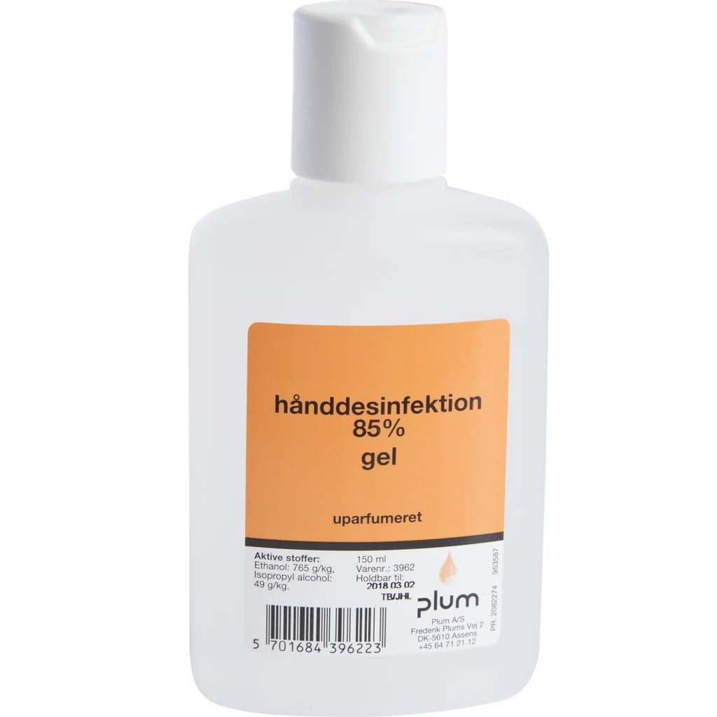 Hånddesinfektion, Plum 3962, 85% Gel, 150 ml, (1 stk.)
