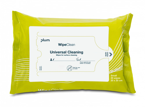 Rengøring, Plum 5232, Wipeclean, universalrengøring, large, 1 pakke á 20 wipes, (1 stk.)