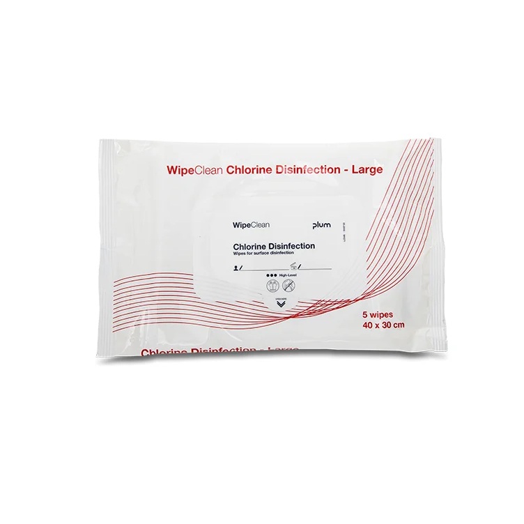 Desinfektionsservietter, Plum, Wipeclean Chlorine, 40x30 cm, (5 wipes)