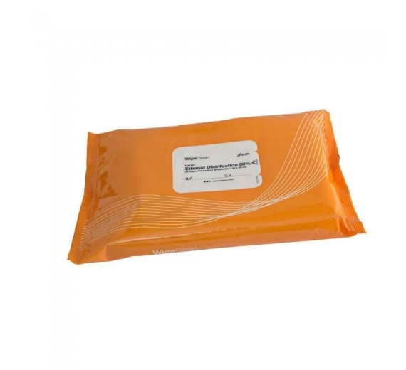 Store desinfektionsservietter til overflader, Plum 5212, Wipeclean, ethanol 80%, 20 wipes, (1 stk.)