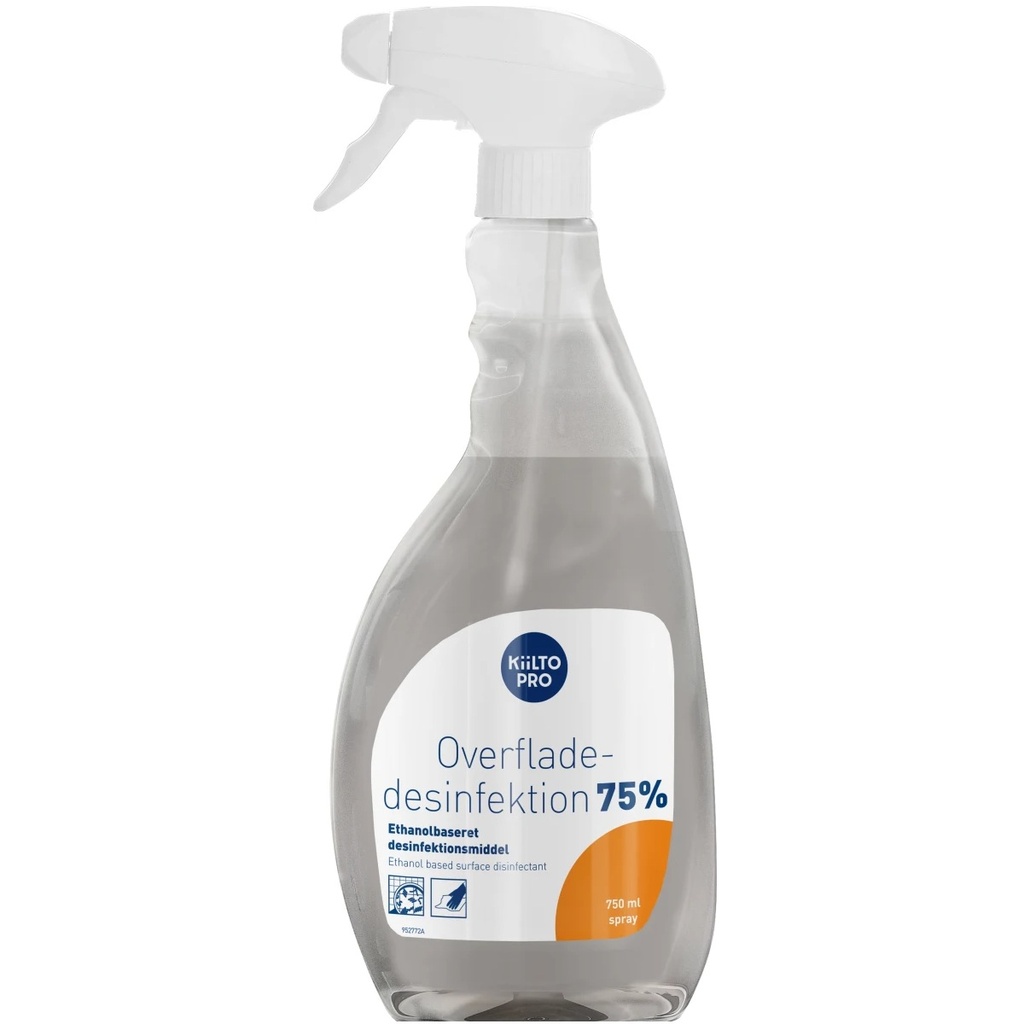 Overfladedesinfektion, Kiilto Pro, Spray 75%, 750 ml, (1 stk.)