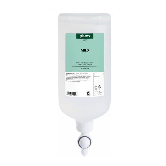 [39026] Sæbe, hænder og krop, Plum 1677, Mild, 1,0 l flaske CP, Svanemærket, (1 stk.)