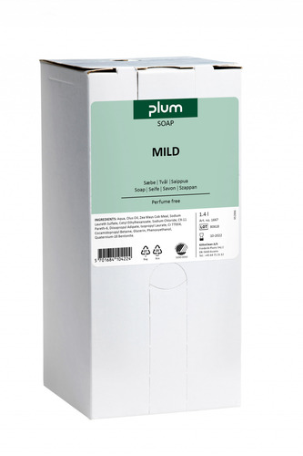 [39033] Sæbe, hænder og krop, Plum 1795, Nature, 1,4 l Bag-in-box MP, Svanemærket, (1 stk.)