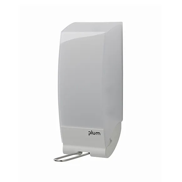 Sæbe- & spritdispenser, CombiPlum, 1L, hvid m/albuebetjening, Plum 4294, (1 stk.)