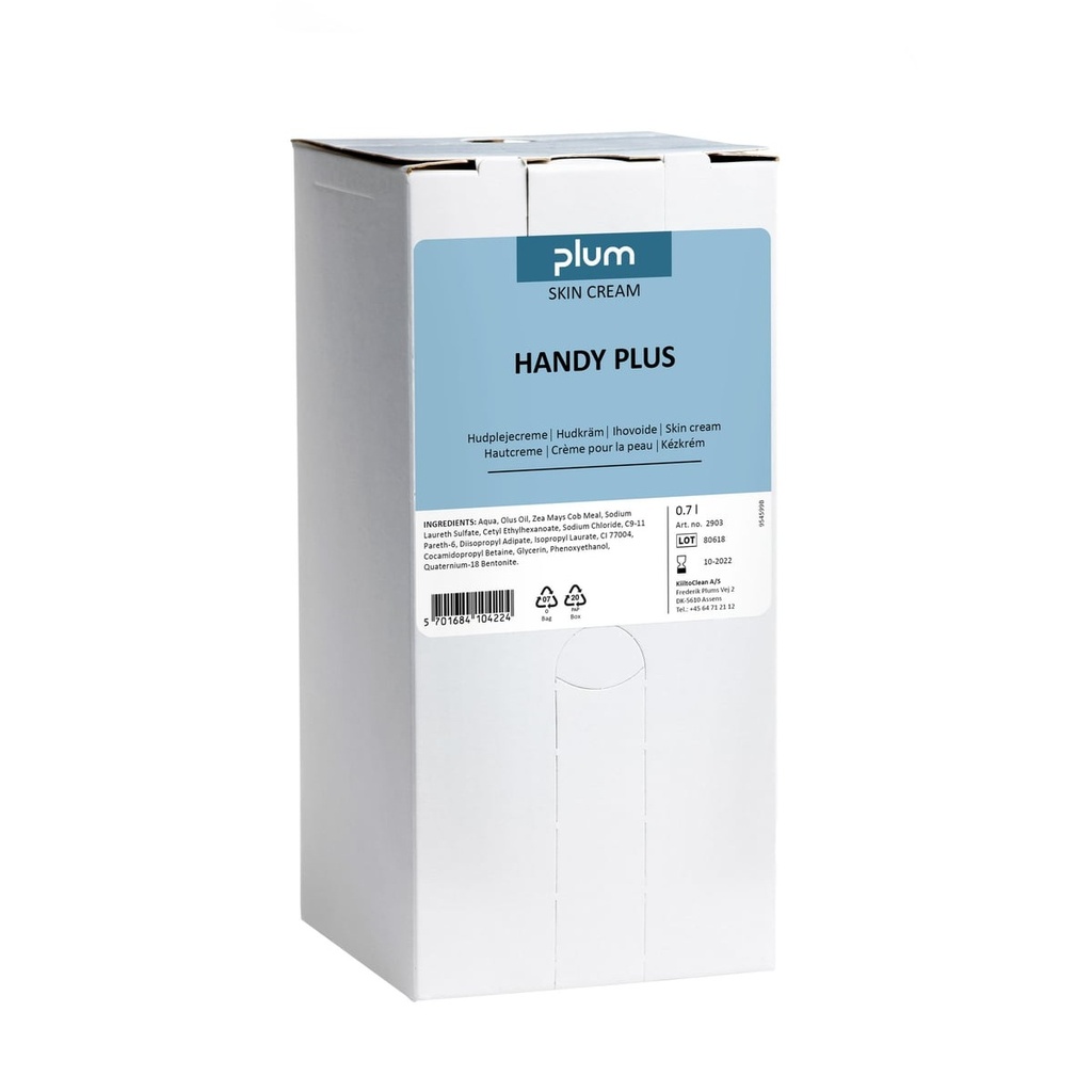 [39076] Hudplejecreme, Plum 2903, Handy Plus, 0,7L bag-in-box MP, (1 stk.)