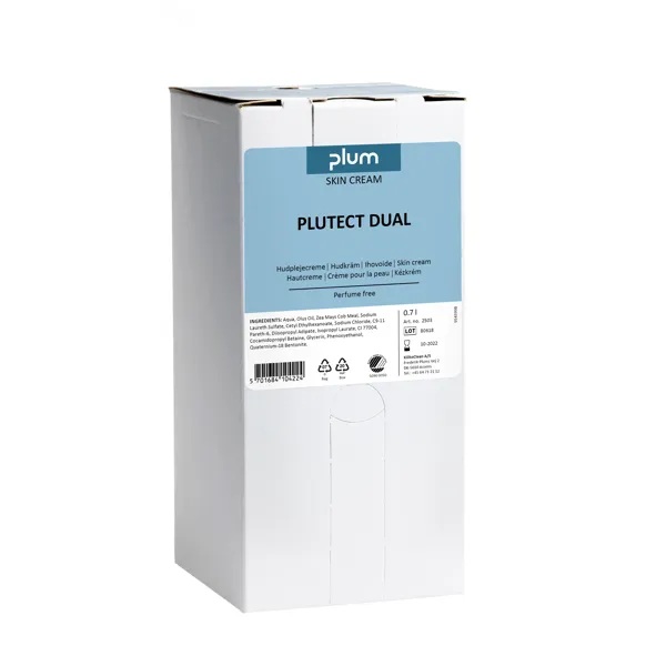 [39079] Hudplejecreme, Plum, Plutect Dual, 0,7L Bag-in-box, svanemærket, Plum 2503, (1 stk.)