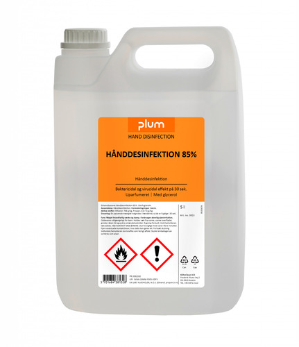 Hånddesinfektion, Plum 3813, 85% Flydende, 5 l dunke, (1 stk.)