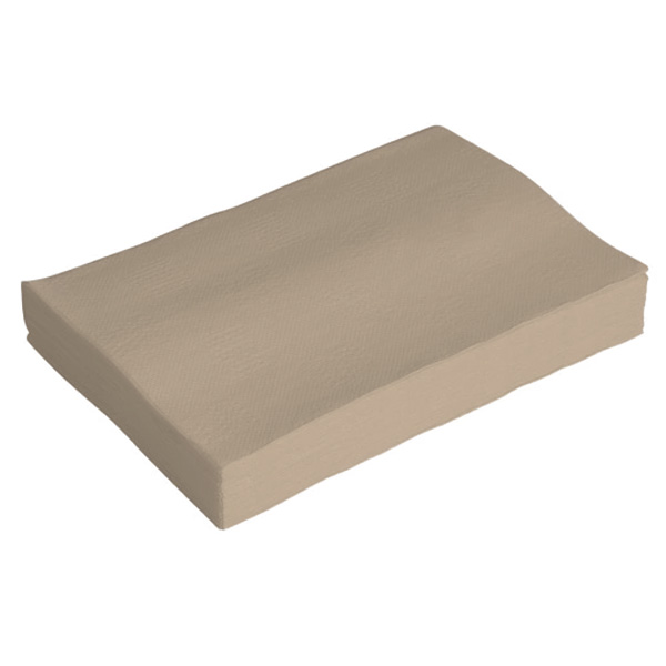[39131] Dispenserserviet, GS-Basic, 2-lags, interfold, 21,5x16cm, brun, nyfiber, til N4, 40 pakker á 200 stk, (8000 stk.)