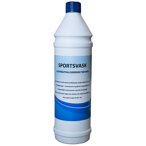 Vaskemiddel/Tøjvask inkl. skyllemiddel, sportsvask med enzymer, til dårlig lugt, 1 l, med parfume, (1 stk.)
