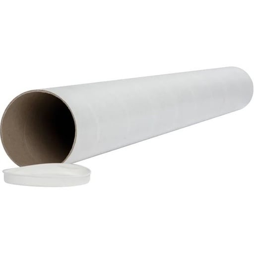 Paprør, hvid, Ø50x1,5x550mm, (29 stk.)