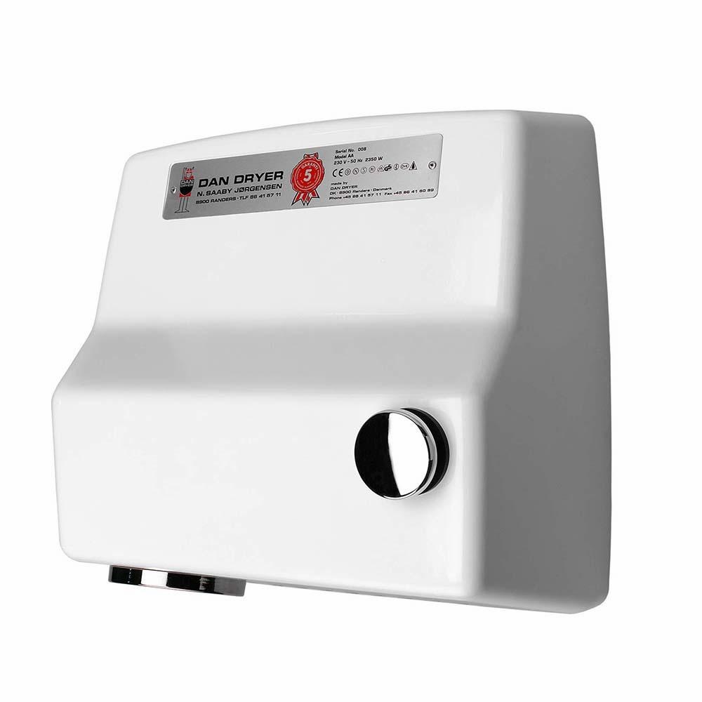 [39196] Elektrisk håndtørrer, hvid, hærværkssikret, Dan Dryer, AA, (1 stk.)