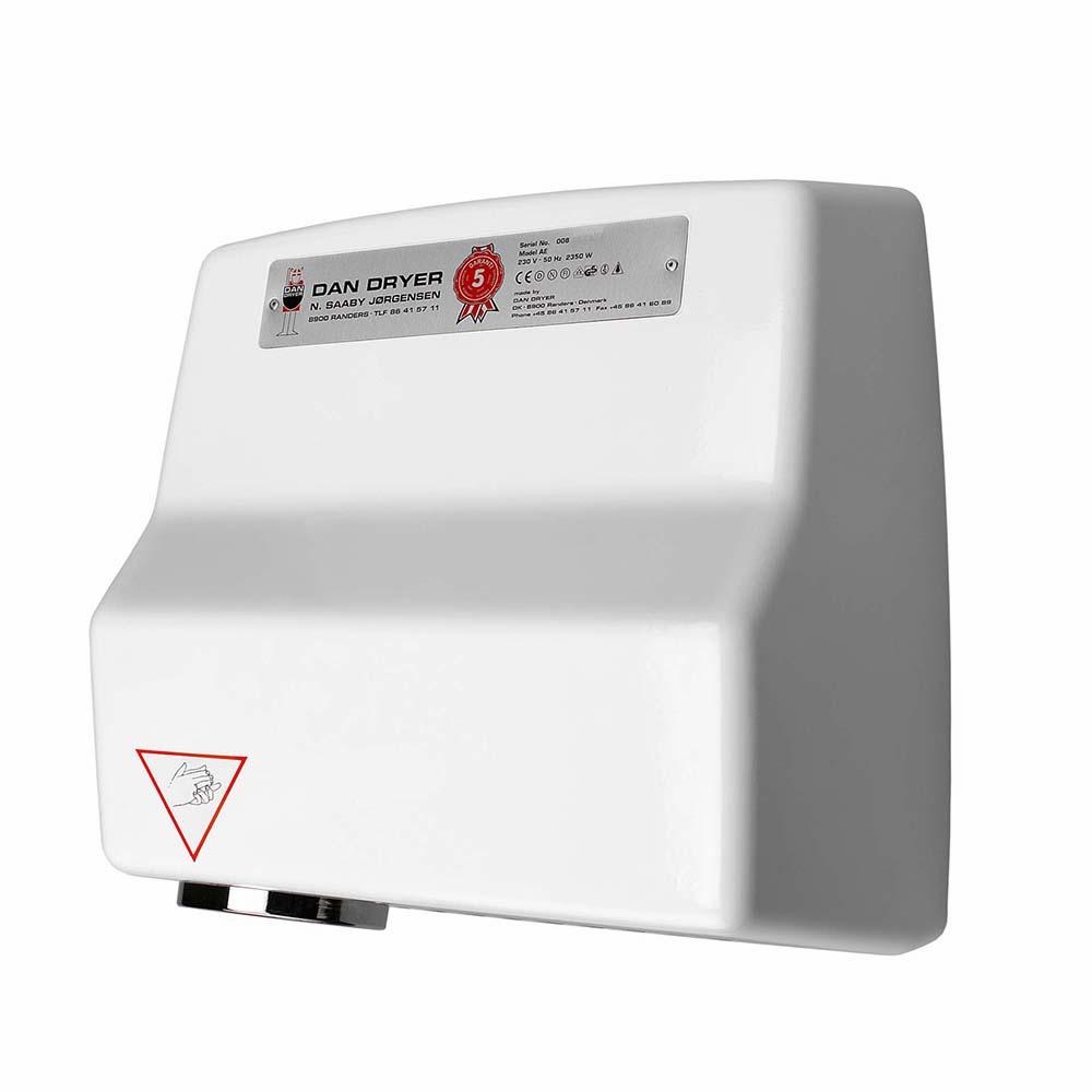 [39197] Elektrisk håndtørrer, hvid, hærværkssikret, Dan Dryer, AE, (1 stk.)