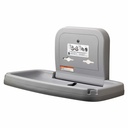 Væghængt puslebord, m/ papirdispenser, grå, plast, Dan Dryer, Koala, (1 stk.)