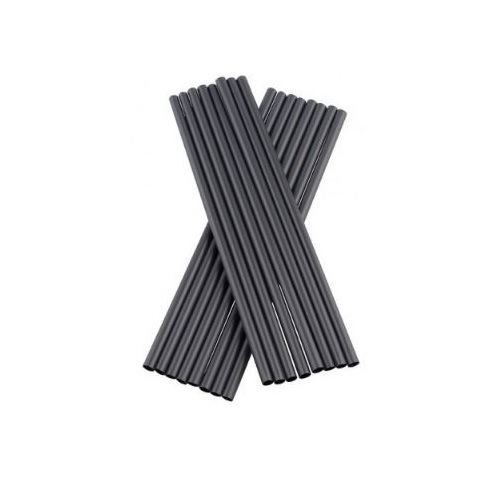 Sugerør, GS-Basic, sort, 20 cm, Ø7 mm, 4-lag høj glans papir/voks, (250 stk.)