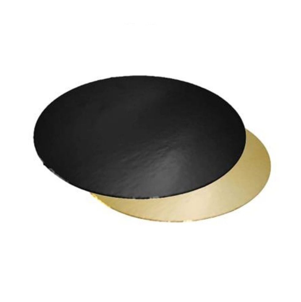 [11880] Kagepap, Ø24 cm, 1100 gr, Sort/Guld, (100 stk.)