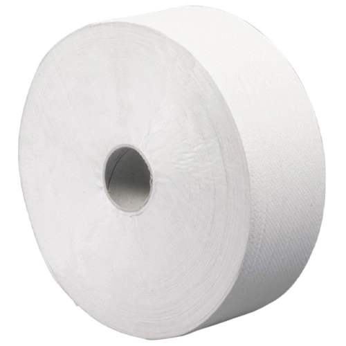 Toiletpapir - Jumborulle, 1-lags, Midi, 600m x 9cm, Ø28cm, natur, 100% genbrugspapir, (6 stk.)