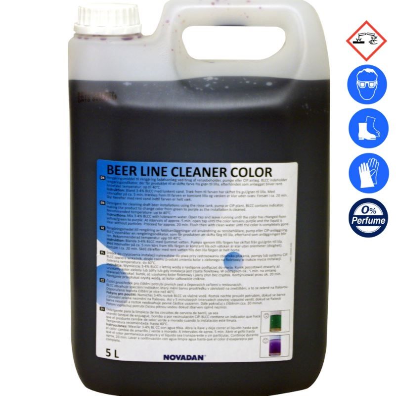 [11881] Fadølsrengøring, Beer Line Cleaner Color, 5 l, med klor og farve, uden parfume, (1 stk.)