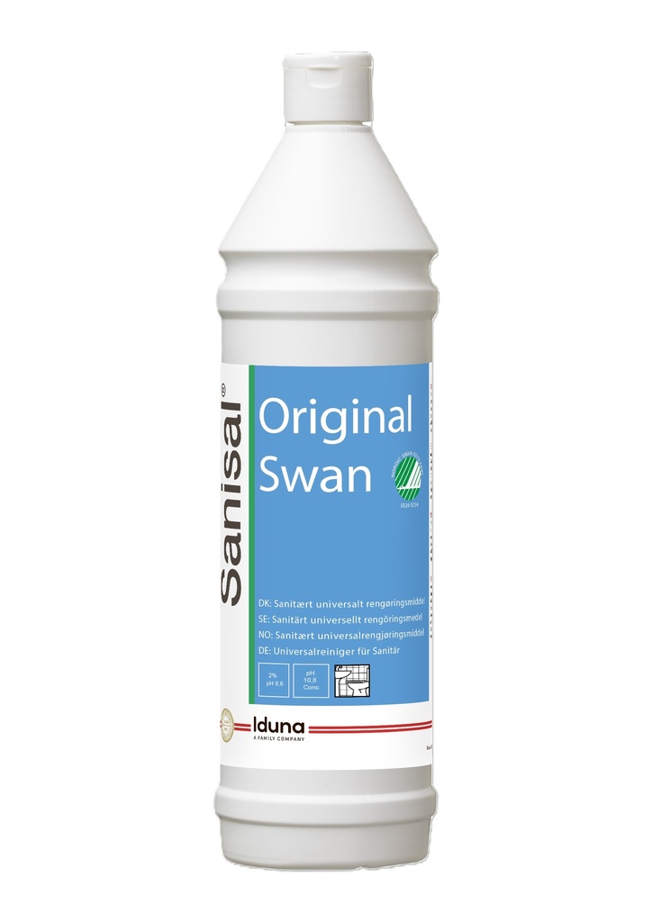 Sanisal Original, Iduna, Svanemærket, Sanitetsrengøring, 1-Liter (1 stk.)